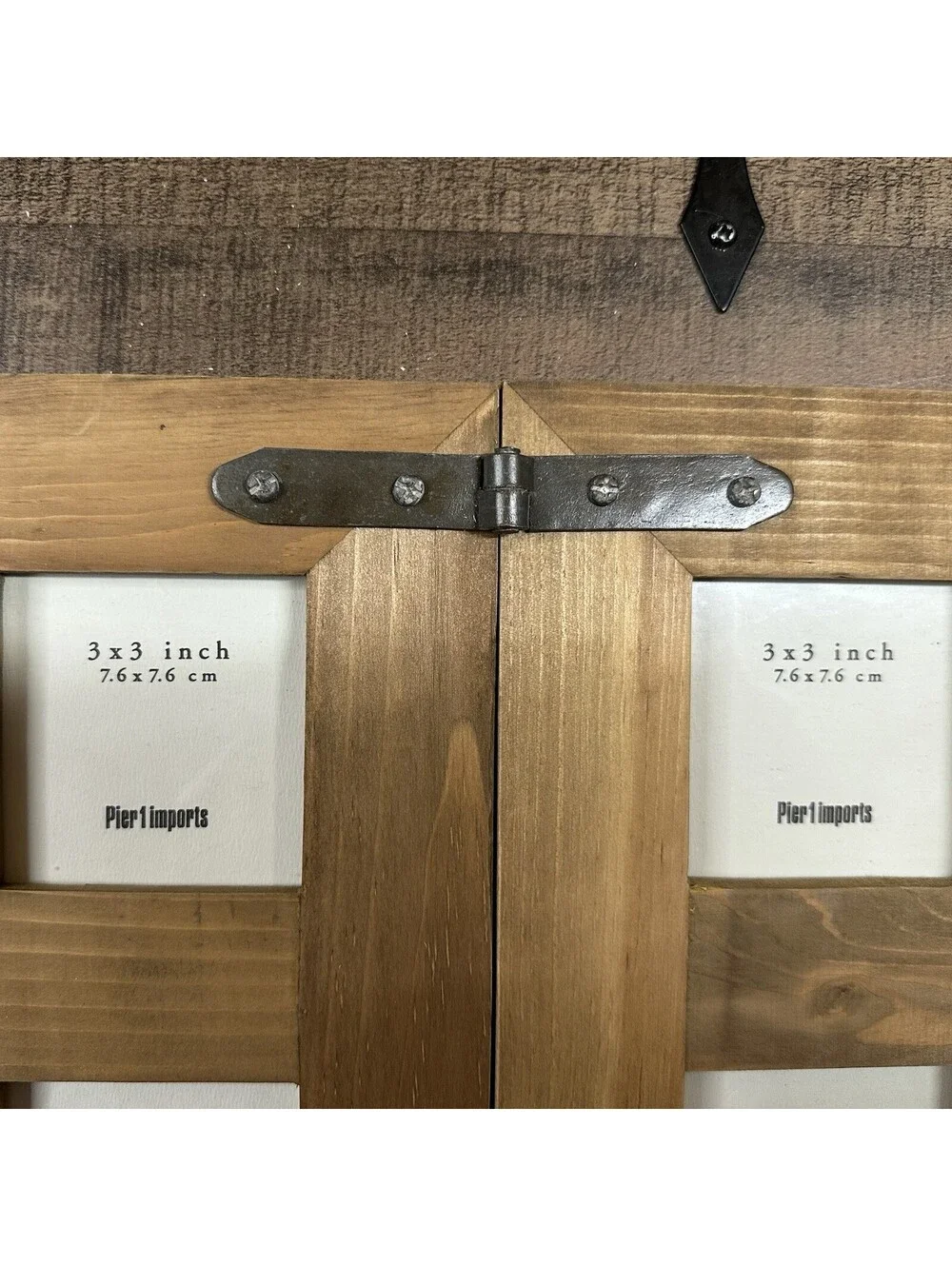 Pier 1 Imports Wooden Hinged Double Picture Frame
